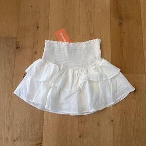 Thats So Fetch Jamira Ruffle Skirt Size 6 in White